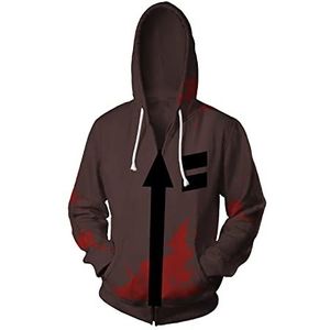 Anime Angels of Death Cosplay Hoodie met rits Isaac Foster Lange Mouw Cardigan Zack Sweatshirt Angels of Death Hoodie