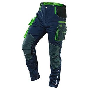 NEO TOOLS Premium werkbroek voor heren, met jas, maat XS-3XL / 3% elastaan, modieus design, broek - kniebeschermzakken en versterkt met cordura, Donkerblauw, M