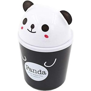 Trixes Schattige panda mini bureau prullenbak tafelvuilnisemmer met schommeldeksel
