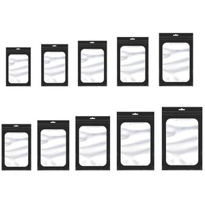 100 stuks platte folie afsluitbare zakken badzout cosmetische zak één kant helder mini dikke mylar hersluitbare ziplock voor(Color4)