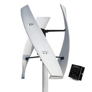 AISINILALAO 3000W Verticale As Turbine Generator bij Lage Windsnelheid 12V 24V 48V 220V met MPPT Controller Draagbare Windturbine Kit voor Hybride Wind-Zon Systeem (Wit),48v