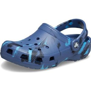 Crocs Classic Clog K uniseks-kind Klomp, Marbled (Navy/Multi), 36/37 EU