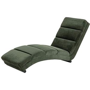 Chaise longue bosgroen fluweel recamiere bank bank lounge stoel Ottomane