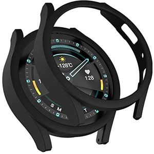 Watch Case BZN for Samsung Galaxy Watch5 40 / 44mm Brandstofinjectie Hollow Watch Beschermhoes (Groen) (Rose Goud) (Zilver) enz. (Color : Black)