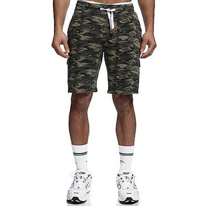 Indicode Heren White Rock Cargo Sweatshorts | Cargo Sweatshorts met 5 zakken Army XXL