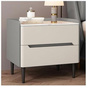 Nightstand，Small Side Table with 2 Drawers,Bedside Furniture,Sofa Side Table，Bedside Table with Storage,for Bedroom Living Room,white, gray, orange(Gray,35 * 40 * 50cm/13.8 * 15.7 * 19.7in)