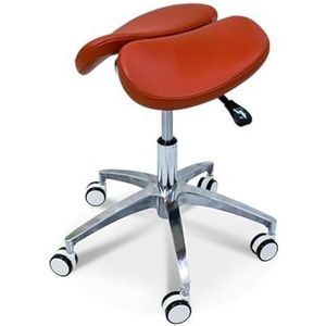 JAVPTAV Zadelstoel, rollende split zitting zadelkruk zadelstoel split rolstoel ergonomische split zitstijl rugleuning zadelkruk voor thuis, tandheelkunde, kliniek, salon (A)