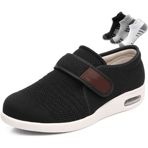 Diabetische Schoenen,Ouderen Buiten Gemakkelijk Aan En Uit Vrouwen Herstel Schoenen(Noir,49EU)