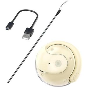 XLDZ Draadloze oordopjes vertaler apparaat: hoge geluidskwaliteit, directe taalondersteuning voor naadloze reiscommunicatie - zwart/beige (beige)