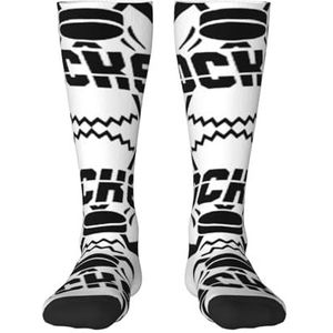 Hockey volwassen grappige 3d sokken crew sokken nieuwigheid sokken gag geschenken, zachte gezellige sokken., 1 zwart, Eén Maat
