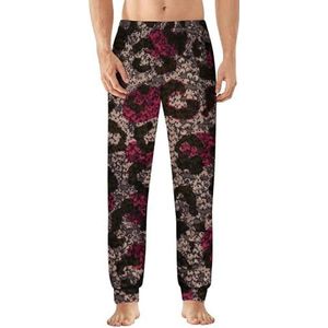 Luipaard pailletten patroon heren pyjama broek zachte lounge bodems lichtgewicht slaap broek