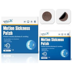 Hionfurt 32 Stuks Reisziektepleisters Voor Auto- En Bootreizen, Cruises En Vliegreizen - Tegen Misselijkheid