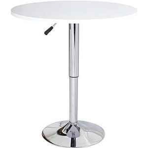 Prachtige tafel, wit kan worden opgetild (60-80cm) Ronde onderhandelingstafel, salontafel/vrijetijdstafel/terrasmiddagtheetafel (afmetingen: 60CM)