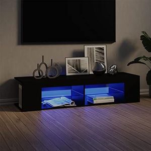 SMTSEC TV Kast met LED Verlichting Zwart 135x39x30 cm
