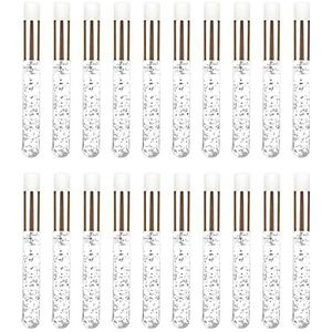 20 Stuks Wimper Shampoo Borstels Cosmetische Wimper Schil Off Remover Tool Zilverachtig Zilverachtig Gouden