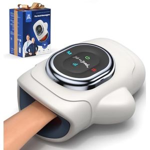 BOB AND BRAD Handmassager met Warmte - Draadloos, Compressie, Individuele Vingers - Voor Artritis en Carpaal Tunnel - Pijnverlichting Thuis/Kantoor - Cadeau