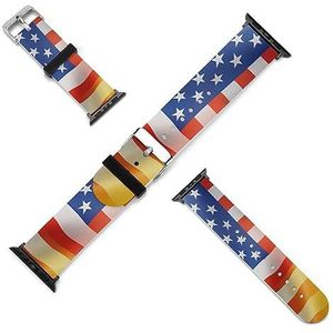 Amerikaanse en Duitse vlaggen siliconen horlogebanden zachte horlogebandjes sport horloge polsbandjes horlogeband voor mannen vrouwen 38 mm/40 mm