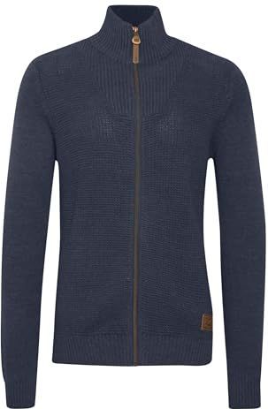 !Solid Gebreid vest 'Tristan'  donkerblauw