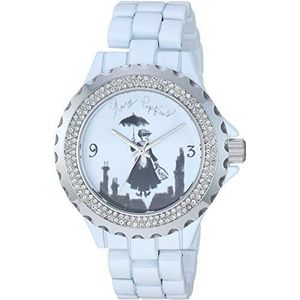 Disney Vrouwen Analoog-Quartz Horloge Met Legering Band WDS000636, Wit, armband