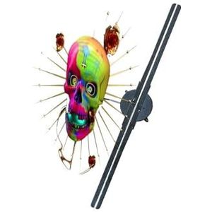 3D-hologramventilator, 3D Hologram Fan – Zwevend LED-scherm met hoge helderheid for advertenties, bruiloften en 24-uurs podiumshows voor winkel, Halloween