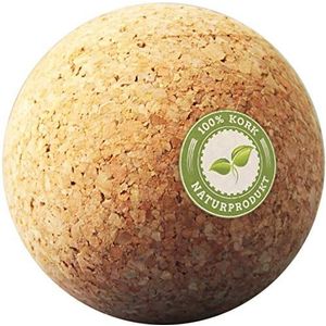 AMITYUNION Massagebalset met kurken ballen van 5 cm, natuurlijke haarband met instructies voor de geleideband en triggerzonetas, bal voor banden - rug- en schouderspanning