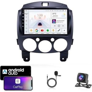 Android 13 Dubbel Din Auto Stereo Touchscreen Auto Stereo Voor MAZDA 2 2007-2013 Met Bluetooth GPS Navigatie WiFi FM Radio USB/SWC/Plug en Play Ondersteuning Carplay&Android Auto(4 Core Wifi 1G+16G)