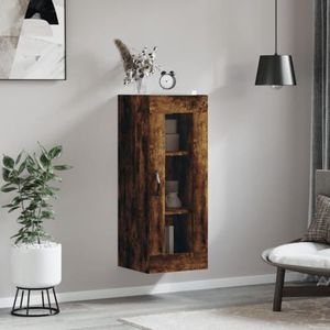 DIGBYS Wandkast Gerookt Eiken 34,5x34x90 cm