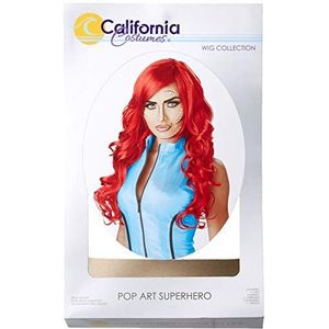 California Costumes Women's Pop Art Red Superhero Wig Fancy Dress Accessory