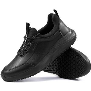 Waterdichte Koksschoenen, Antislip PU-werkschoenen, Oliebestendige Leren Schoenen Met Zachte Zool For Hotelkeukens En Restaurants(EU 40)