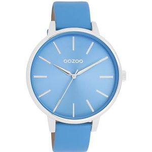 Oozoo - Dameshorloge - Zilver - Mineraal Glas - Leren Armband