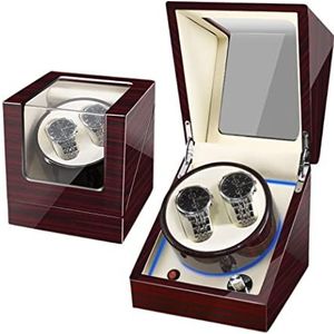 Horlogedozen Automatische Watchwinder Dubbel Met Stille Motor Watch Storage Case Battery Powered Of Adapter Watch Box Winder Horloge Doos (Color : D)