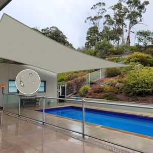 NAKAGSHI Waterdicht zonnezeil, lichtgrijs, 4 x 4,5 m, rechthoekig zeil voor schaduwtent voor buiten, geschikt voor tuin, outdoor, terras, balkon, camping, gepersonaliseerd