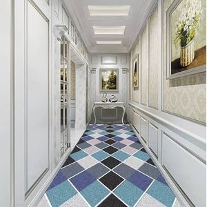 Geometrisch halloper tapijt antislip wasbaar vloerkleed, wasbaar smalle gang hal keuken entree loper tapijt 60cm/70cm/80cm/100cm breed (Size : 60×300cm)