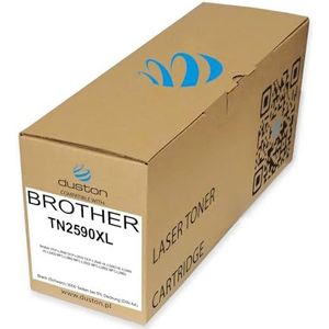 duston TN2590XL, TN-2590XL zwarte toner compatibel met Brother DCP-L2600 DCP-L2622 DCP-L2640 HL-L2442 HL-L2460 HL-L2402 MFC-L2862 MFC-L2922, MFC-L2802