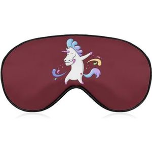 Grappig dansen dab eenhoorn slaap oogmasker voor mannen vrouwen tieners kinderen, nacht slaap oogschaduw cover comfort voor reizen yoga dutje