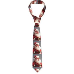 EdWal Poppy Bloemen Print Mannen Stropdassen Tie Mode Tie Grappige Stropdassen, Voor Bruiloft Feest Vergadering Outfit, Cartoon Kerstman, Eén maat