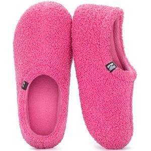RockDove Dames Teddy Fleece Gesloten Terug Indoor Slipper, Hot Pink, 7-8, Hot Pink, 7-8