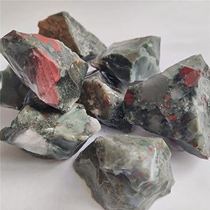 Natuurlijke Zuid-Afrikaanse stenen draak bloedsteen kristal steen ruwe steen exemplaar Reiki edelsteen (kleur: 2-7 cm, maat: 180-200 g)