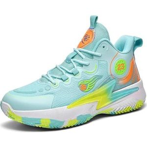 Basketbalschoenen for heren, antislip buitensportschoenen(Green,45 EU)