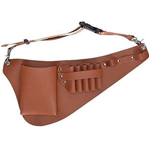 Professionele schaarpakken, Kappersschaar Heuptas Kapper Huisdierverzorgingsgereedschap Opbergkoffer Bruin 21,5x4,5x43cm Geschikt for 5 sets