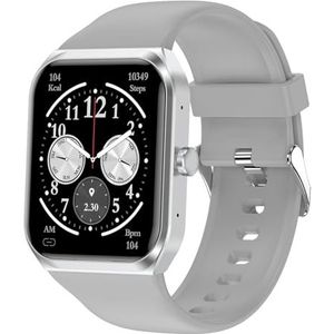 Tyasoleil Smartwatch, Bluetooth fitnesshorloge voor mannen en vrouwen, 1,83 inch HD-horloge met hartslagmeter om te slapen, waterdicht IP68, voor Android en iOS, marineblauw