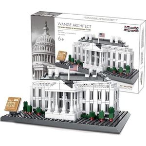 White House bouwstenen set 770 stuks Washington DC White House beroemde bezienswaardigheid serie - architectuurstenen speelgoedmodel voor kinderen en volwassenen