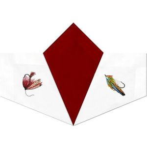 Warwick & Vance Pack van 3 Heren/Heren Vissen Borduurwerk Zakdoeken Met Satijn Streep Randen, 100% Katoen, 40 x 40 cm, Meerkleurig, 40x40cm