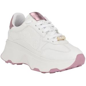 GUESS Calebb Sneaker voor dames, Wit Roze 147, 39.5 EU