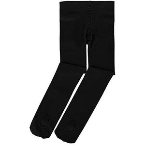 Soudittur Balletmaillot voor kinderen, convertible danspanty met hielgat, 90D, voor meisjes en dames, roze, wit, zwart, 1 paar zwart, M