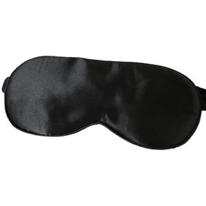 Natuurlijke zijde slapen oogmasker schaduw patch ademende oogschaduw bandage op ogen voor (zwart)