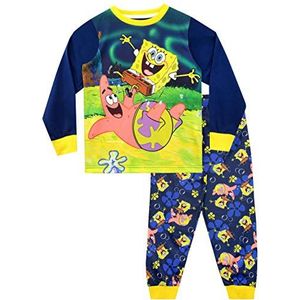 SPONGEBOB SQUAREPANTS Jongens Pyjama, Blauw, 4-5 jaar
