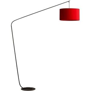 Vloerlamp Moderne Minimalistische Vloerlamp Binnenverlichting Vloerlampen for Woonkamer Slaapkamer Studie Nordic Decoratie Thuis Bank Staande Lamp staand (Color : Red, Size : 160cm)