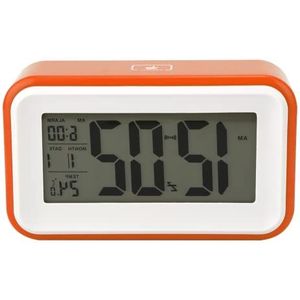 Elektrische wekker, multifunctioneel met temperatuurweergave Digitale wekker voor thuis voor slaapkamer(Oranje)
