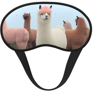 Alpaca's slaapmasker, zacht, comfortabel oogmasker met verstelbare riem, verduisterend, oogslaapschaduwhoes voor vrouwen, meisjes, mannen, reizen, yoga, dutje in ploegendienst